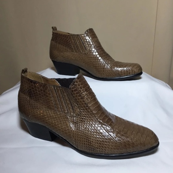 Snake Skin Ankle Boots Men\'s 9/Ladies 10 main image 4